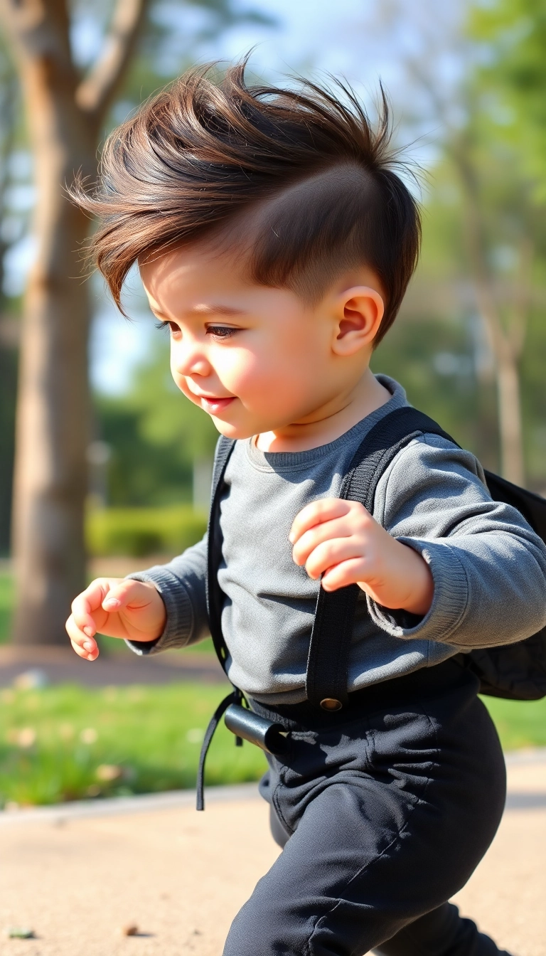 23 Unique and Creative Baby Haircuts That'll Make Them Stand Out! - 14. Edgy Side Shave