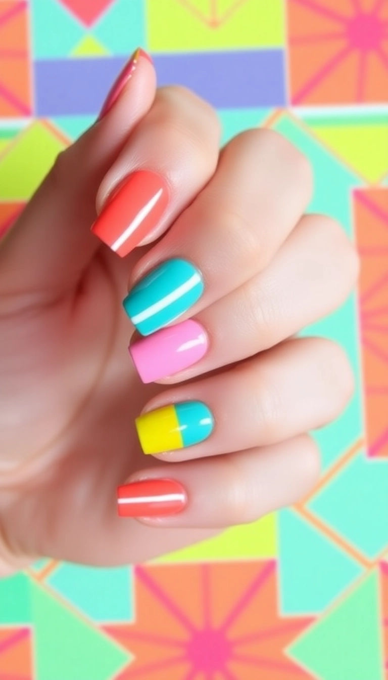 22 Fresh Spring Nail Designs That Will Make You Want to Show Off Your Hands! - 13. Bold Stripes