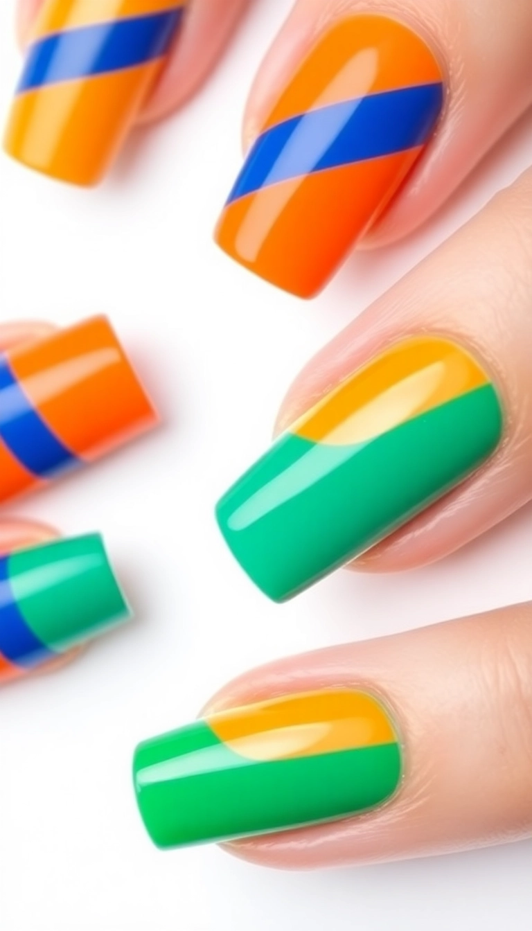 22 Fresh Spring Nail Designs That Will Make You Want to Show Off Your Hands! - 17. Color Block