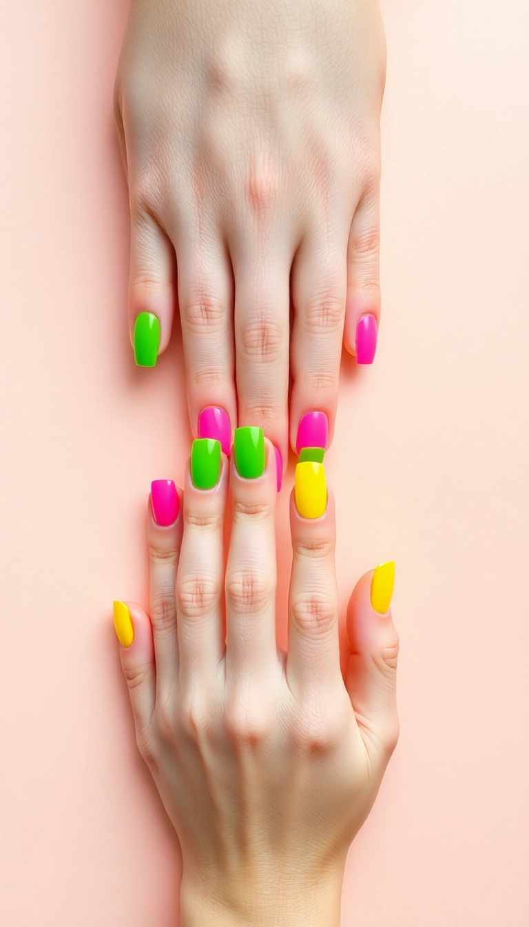 22 Fresh Spring Nail Designs That Will Make You Want to Show Off Your Hands! - 21. Sweet Candy Colors