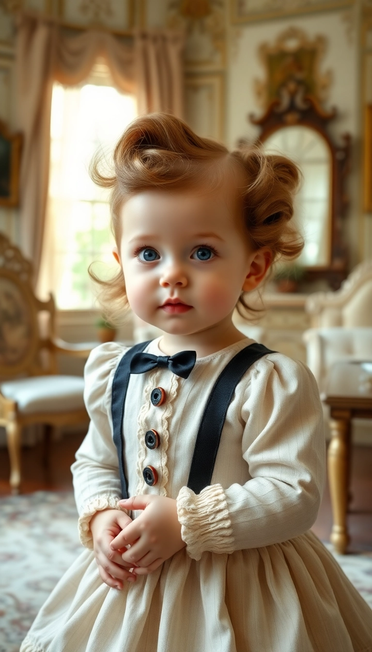 23 Unique and Creative Baby Haircuts That'll Make Them Stand Out! - 18. Vintage Finger Waves