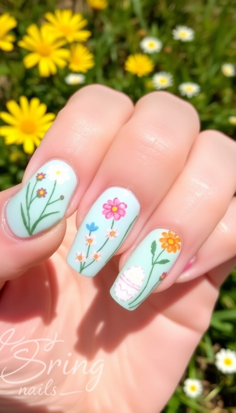 22 Fresh Spring Nail Designs That Will Make You Want to Show Off Your Hands! - 16. Seasonal Symbols