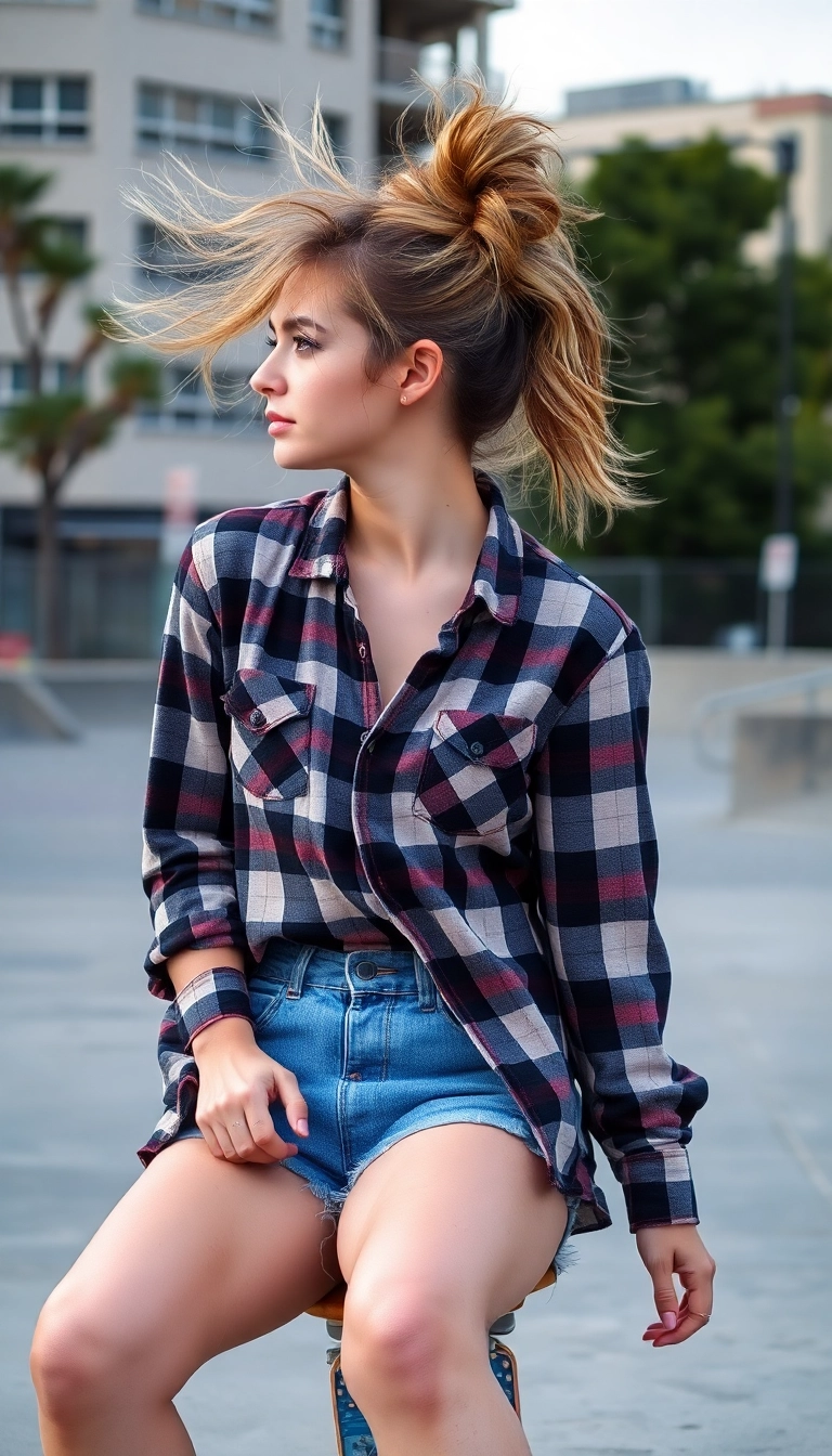 22 Jaw-Dropping 90s Grunge Haircuts Ideas That Will Make You Want to Chop It All Off! - 25. Grunge Textured Ponytail