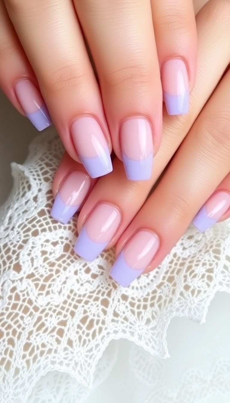 15 Lavender Acrylic Nails That Will Make You the Envy of Every Nail Lover! - 8. Lavender French Tips