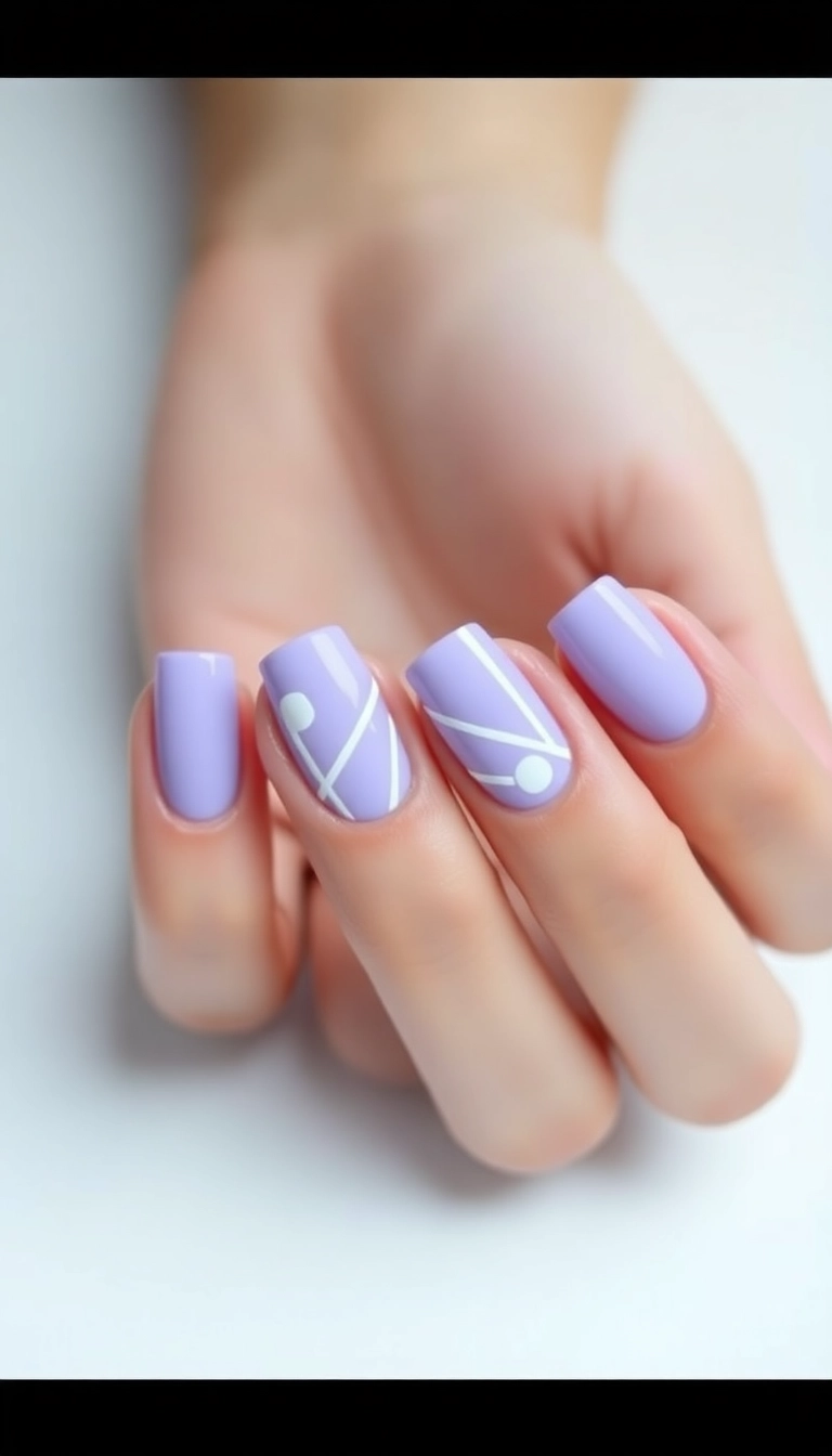 15 Lavender Acrylic Nails That Will Make You the Envy of Every Nail Lover! - 5. Minimalist Lavender Chic