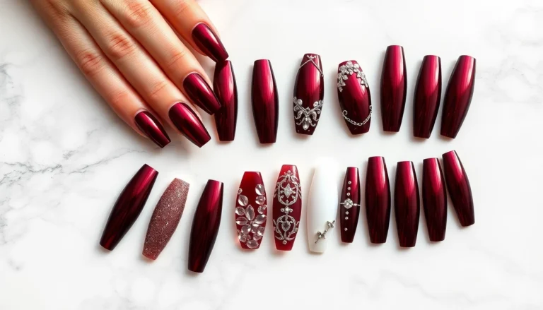 24 Stunning Burgundy Chrome Nail Ideas That Will Have Everyone Asking Where You Got Them!