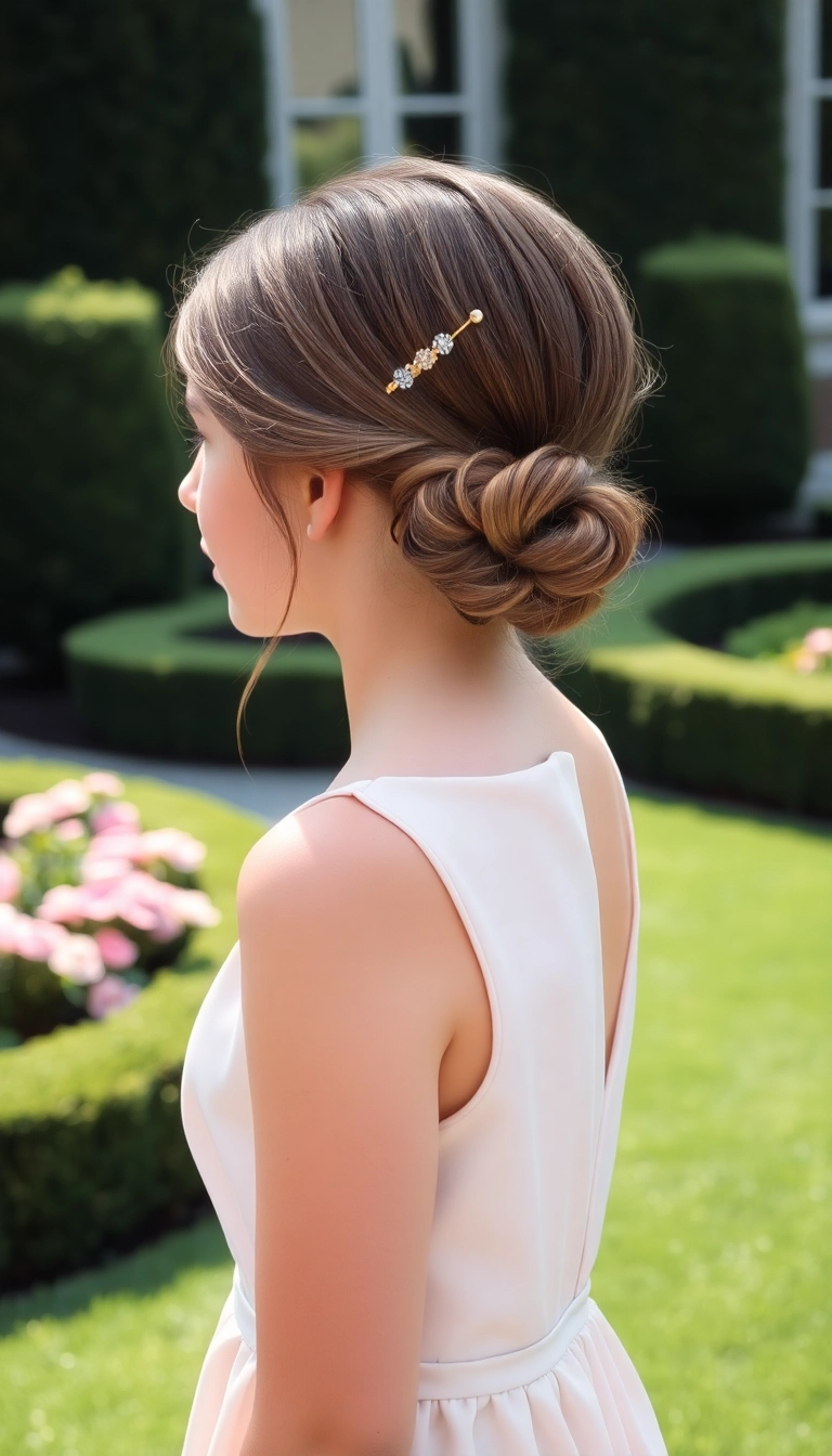 16 Cute Summer Hairstyles for Teens That'll Turn Heads All Season! - 7. Sleek Low Bun