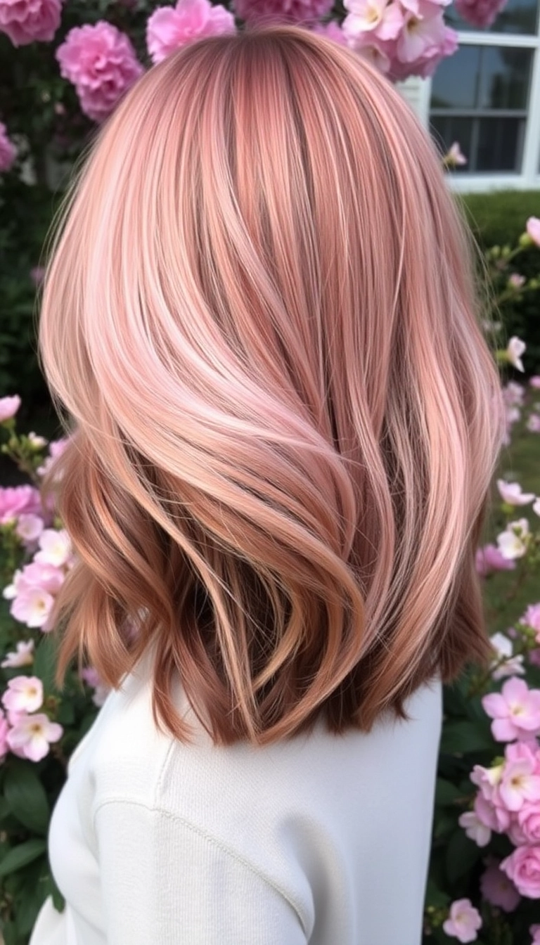 18 Stunning Low Maintenance Brunette Balayage Hair Ideas You Need to Try! - 10. Dusty Rose Balayage