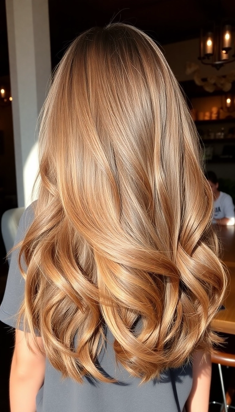 18 Stunning Low Maintenance Brunette Balayage Hair Ideas You Need to Try! - 16. Mocha Caramel Swirl