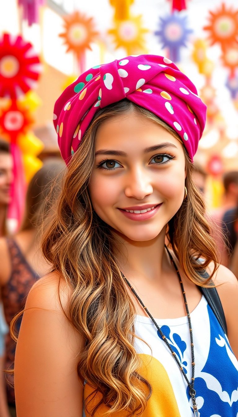 16 Cute Summer Hairstyles for Teens That'll Turn Heads All Season! - 14. Hair Wraps and Accessories