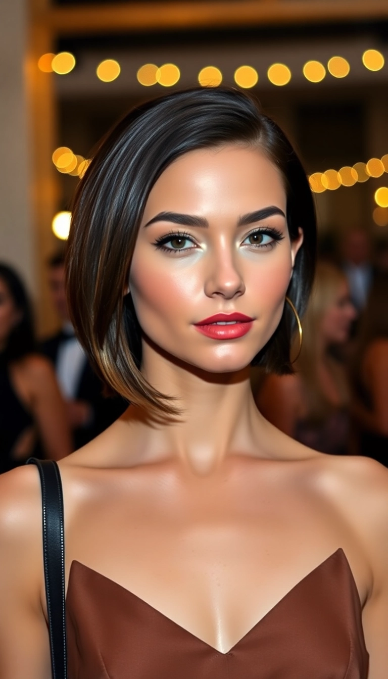 35 Short Hair Summer Hairstyles Every Gen-Z Trendsetter Needs to Try! - 19. Sleek Bob with Deep Side Part