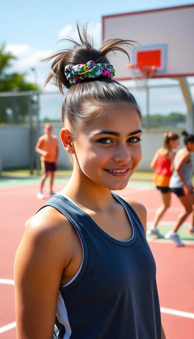 16 Cute Summer Hairstyles for Teens That'll Turn Heads All Season! - 5. High Ponytail with a Scrunchie