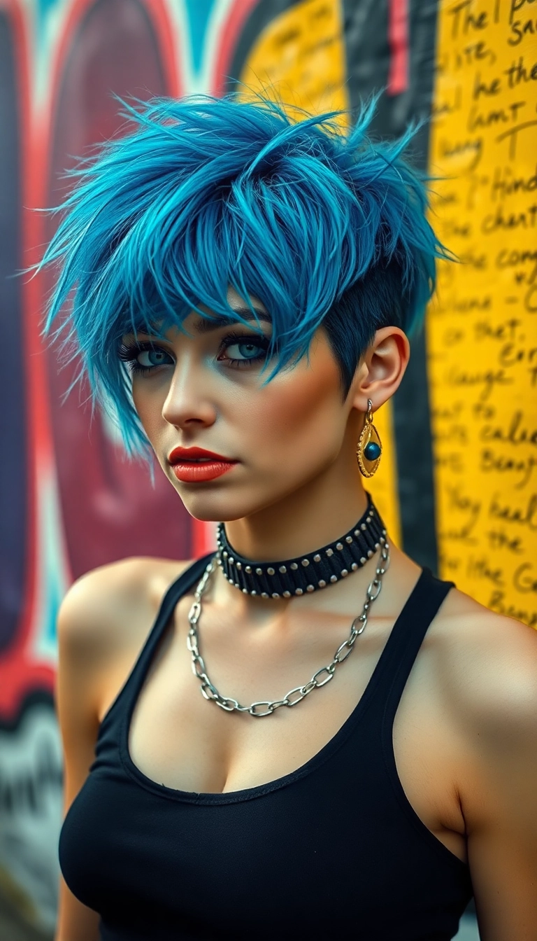 22 Jaw-Dropping 90s Grunge Haircuts Ideas That Will Make You Want to Chop It All Off! - 8. Grunge Pixie with Bold Colors