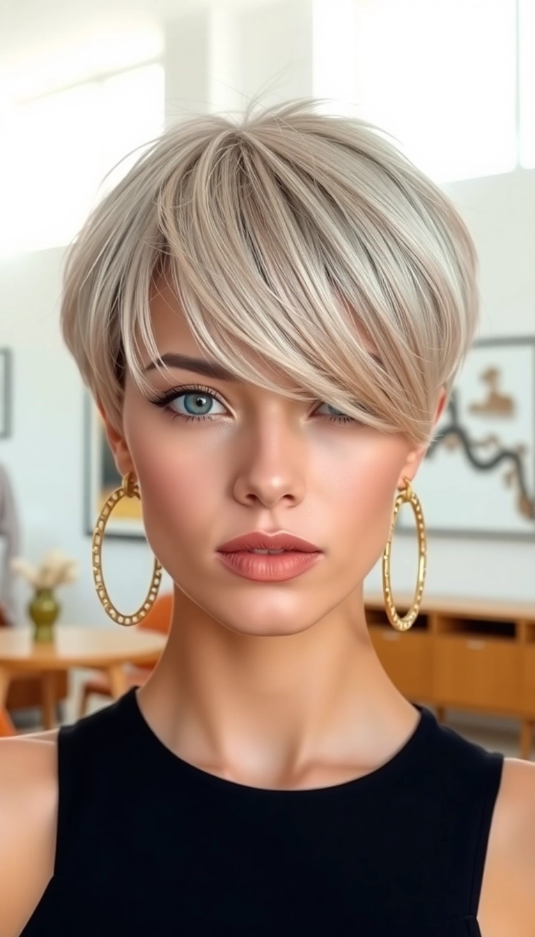 22 Edgy Short Haircuts That Will Make You Want to Chop It All Off! - 17. Pixie with Long Bangs