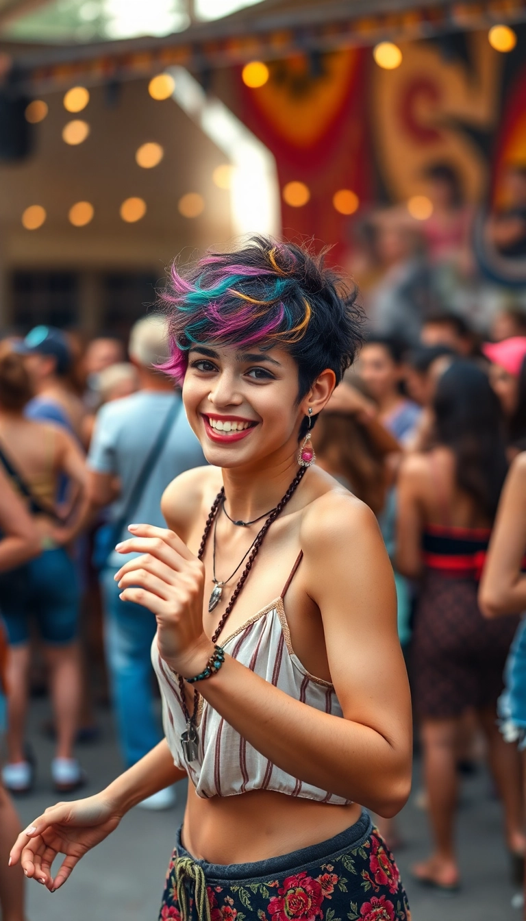 35 Short Hair Summer Hairstyles Every Gen-Z Trendsetter Needs to Try! - 5. Curly Pixie with Highlights